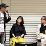 マスコミのあるべき姿などについて話す（左から）松本創さん、菊地夏野さん、酒井隆史さん＝神戸市中央区小野浜町１
