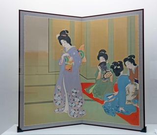 「舞支度」（１９１４年、京都国立近代美術館）＝大阪中之島美術館（撮影・丸山桃奈）