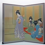 「舞支度」（１９１４年、京都国立近代美術館）＝大阪中之島美術館（撮影・丸山桃奈）