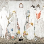 藤田嗣治「舞踏会の前」（１９２５年、公益財団法人大原芸術財団大原美術館、©Ｆｏｎｄａｔｉｏｎ　Ｆｏｕｊｉｔａ／　ＡＤＡＧＰ，　Ｐａｒｉｓ　＆　ＪＡＳＰＡＲ，　Ｔｏｋｙｏ，　２０２５　Ｘ０３５９）