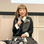 「松園の、憧れを追求した勇気ある人間性にひかれる」と話すコシノヒロコさん＝大阪市北区中之島４、大阪中之島美術館