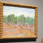 ゴッホが情熱を注いで描いた「オリーブ園」（１８８９年、ファン・ゴッホ美術館所蔵）＝大阪市立美術館