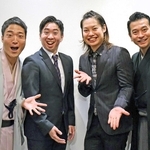 左から桂紋四郎（落語）、鶴澤燕二郎（素浄瑠璃・三味線）、京山幸太（浪曲）、旭堂南龍（講談）＝大阪市内