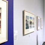 冬の寒さが伝わる「東京二十景　芝増上寺」などが並ぶ＝神戸ファッション美術館