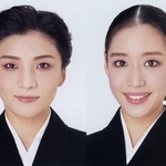 月組トップスターの鳳月杏さん（左）とトップ娘役の天紫珠李さん