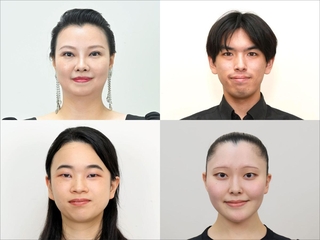 （左上から時計回りに）何如錦さん、大畑諒斉さん、横地ちひろさん、内尾文香さん