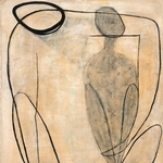 津高和一「母子像」（１９５１年、兵庫県立美術館・山村コレクション）