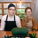 地元産の食材を使った「キモリ膳」を提供する木全浩治さん（左）と早穂さん＝神戸市北区淡河町萩原、ごはんやさんキモリ