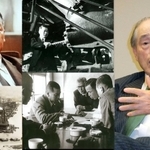 （写真右）数土文夫・ＪＦＥホールディングス名誉顧問（写真左）西山弥太郎氏（中央上）千葉製鉄所の第一高炉に火入れする西山弥太郎氏＝１９５３年（※）（中央下）打ち合わせをする西山弥太郎氏＝１９５１年（※）（左下）川崎製鉄葺合工場（１９５５年）（※）※はＪＦＥホールディングス提供
