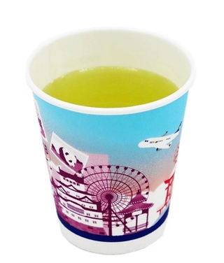 スカイマーク機内で３月から無償提供される茨城県特産の「さしま茶」（同社提供）