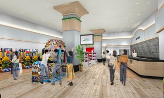 ２５日にオープンする「アミュスタ！ＫＯＢＥ」のアミューズメントゾーンのイメージ（大栄環境提供）