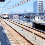 ホームの改良工事が進む山陽電気鉄道の別府駅＝加古川市別府町朝日町（同社提供）