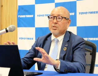 北米で堅調な事業を説明するＴＯＹＯＴＩＲＥの清水隆史社長（同社提供）