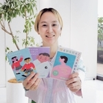 性教育ツール「性とからだとこころを知るカード」を企画したフェリシモの赤松麻衣さん＝神戸市中央区新港町