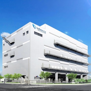 西宮・鳴尾浜に建設予定の冷凍冷蔵倉庫のイメージ図（小田急不動産提供）