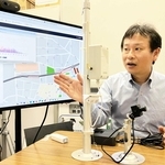 人流データを活用したサービスを展開するセンサーズ・アンド・ワークスの堀江聡社長＝神戸市兵庫区和田山通１