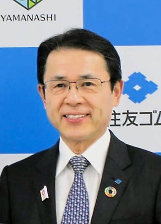 住友ゴム工業の山本悟社長＝２０２４年５月