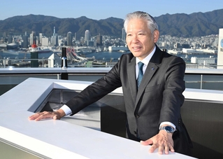 「コンベンションが地域にもたらす効果は裾野が広い」と話す中内仁社長＝神戸市中央区港島中町６、神戸ポートピアホテル（撮影・大田将之）