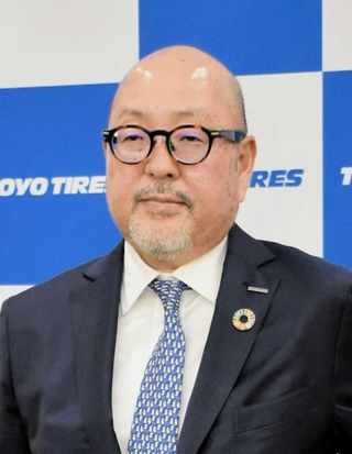 ＴＯＹＯＴＩＲＥの清水隆史社長＝伊丹市藤ノ木２