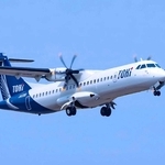 トキエアが現在運航しているプロペラ機「ＡＴＲ７２ー６００」（同社提供）