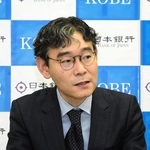 県内の金融経済概況を発表する別所昌樹・日銀神戸支店長＝神戸市中央区京町