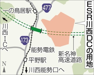 ＥＳＲ川西ＤＣの用地