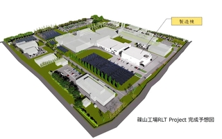新製造棟（図右側）完成後の日本チバガイギー篠山工場のイメージ図（ノバルティスファーマ提供）