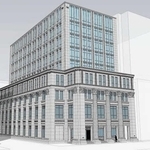 ＷＤＢホールディングスが神戸・旧居留地で建設を進めている新本社ビルの完成予想図（同社提供）
