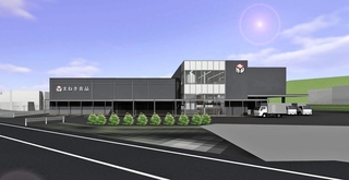 ＪＲ御着駅近くに建設するまねき食品の新本社工場のイメージ（同社提供）