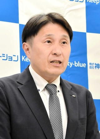 神鋼環境ソリューションの社長に就任した奥村英樹氏＝神戸市中央区脇浜町１
