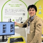現場監督の経験を生かし、建設業界の課題を解決するアプリを開発した森川善基社長＝大阪市此花区の大阪・関西万博会場