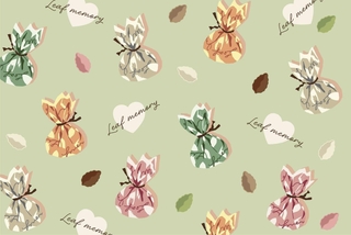 モンロワールの「リーフメモリー」をイメージしたブックカバー（トーハン提供）