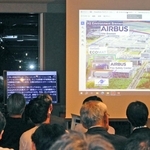 欧州の航空宇宙分野などのビジネス環境について紹介された交流会＝神戸市中央区加納町４、アンカー神戸