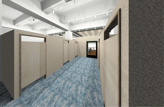 「ものテラス」に整備するスタートアップ向けブースのイメージ（神戸市工業課提供）