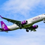 神戸空港に国際チャーター便を運航するフンヌ・エアの機体（インターアビエーション・ジャパン提供）