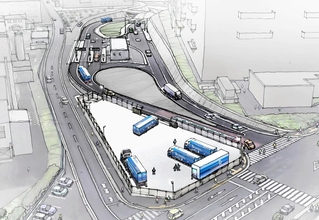 神奈川県綾瀬市に設置する切り替え拠点の完成イメージ。神戸市西区にも同じような拠点を設ける（Ｔ２提供）