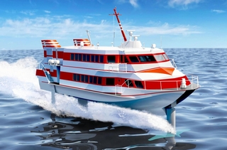 九州郵船向けに建造するジェットフォイルのイメージ（川崎重工業提供）