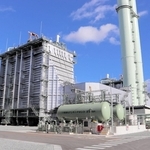 １月１日に本格稼働する大阪ガス姫路天然ガス発電所１号機の外観＝姫路市飾磨区妻鹿日田町、姫路天然ガス発電所