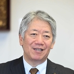 将来展望などを語る川崎重工業の橋本康彦社長＝神戸市中央区東川崎町１（撮影・斎藤雅志）