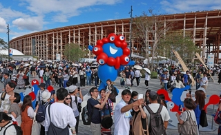 多くの人でにぎわった大阪・関西万博の会場＝２０２５年１０月、大阪市此花区の夢洲