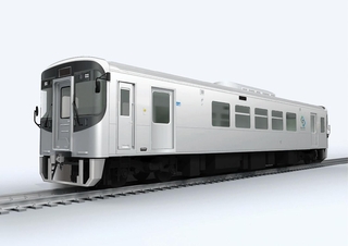 川崎車両が開発した電気式気動車「Ｇｒｅｅｎ　ＤＥＣ」の車体イメージ（川崎重工業提供）