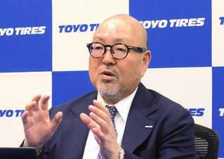 米国市場の現状や業績について語るＴＯＹＯＴＩＲＥの清水隆史社長（同社提供）