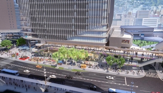 ＪＲ三ノ宮新駅ビル南側広場空間のイメージ