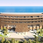 ６月に開業予定の「ザ　パソナ　ネイチャーバース　リトリート」の外観イメージ（パソナグループ提供）