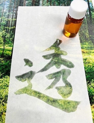 ハリマ化成グループが開発した紙に塗った部分が透明になる薬剤（同社提供）