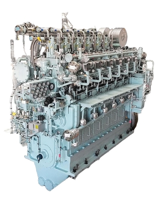 ２０２４年に開発したメタノール専用エンジン。新型エンジンはこれを改良する（阪神内燃機工業提供）