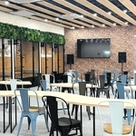 ４月３日に開業するオープンイノベーション拠点「ＡＲＫａｄｅ（アーケード）」＝尼崎市神田中通２（同市提供）