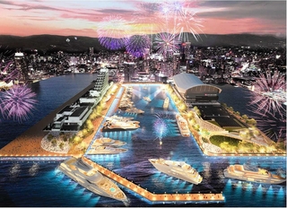 マリーナの完成予想図（神戸市提供）