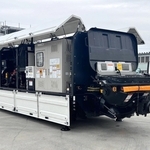 極東開発工業が電動モーターを採用して開発したピストンクリート＝三木市別所町巴