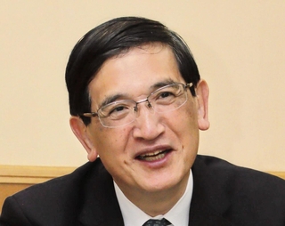 関西経済同友会代表幹事に就任した長谷川一明さん＝大阪市北区、ＪＲ西日本本社